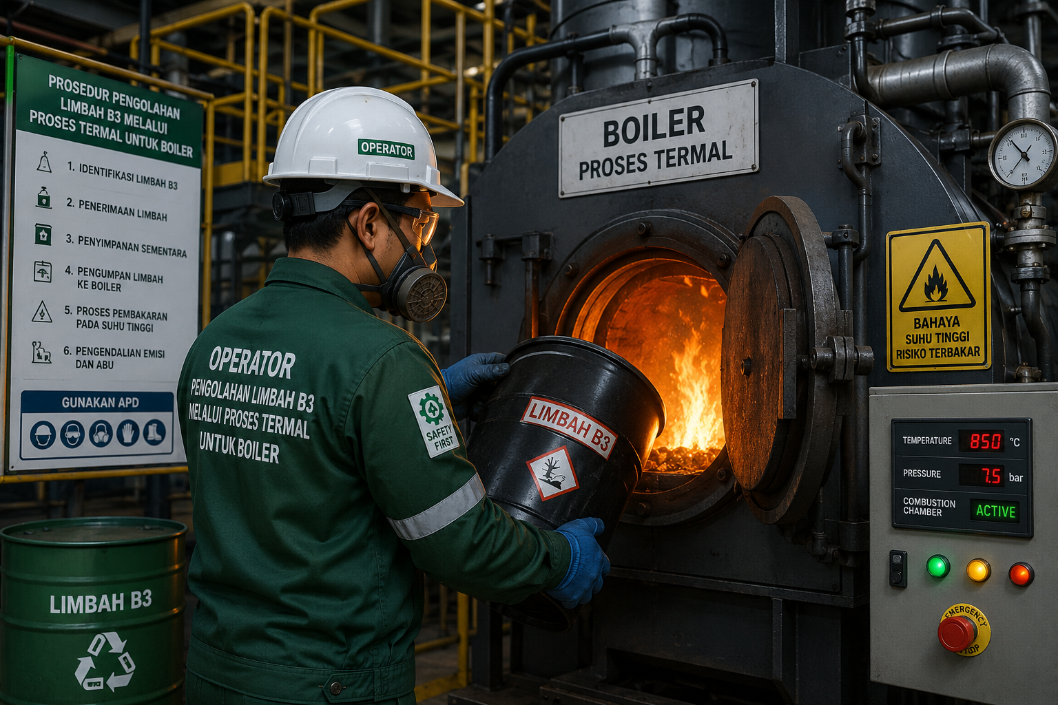 Operator Pengolahan Limbah B3 melalui Proses Termal untuk Boiler